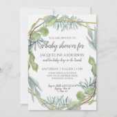 Walzen Grünpflanze Geschlecht Neutrale Babydusche  Einladung (Vorderseite)