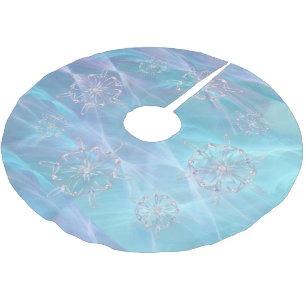 Walzer der Schneeflocken Weihnachtsbaumunterlage Polyester Weihnachtsbaumdecke
