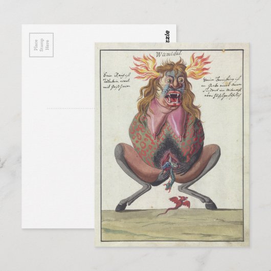 Wamidal-Dämon Postkarte (Vorne/Hinten)