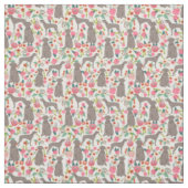 Wamimaraner Vintage Blumencreme Stoff (Muster)