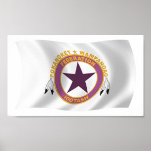 Wampanoag-Stammesflagge Poster Druck