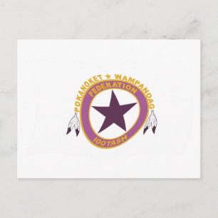 Wampanoag-Stammesflagge Postkarte