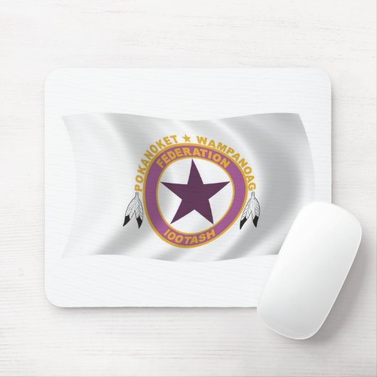 Wampanoag Tribe Flag Mousepad (Mit Mouse)