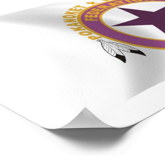 Wampanoag Tribe Flag Poster Print (Ecke)