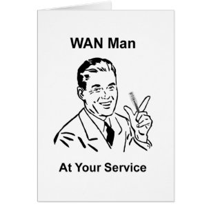 WAN-Mann in Ihrem Service Retro Tech