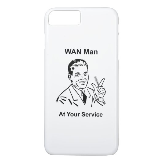 WAN-Mann in Ihrem Service Retro Tech Case-Mate iPhone Hülle (Rückseite)