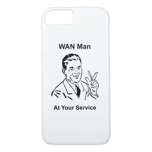 WAN-Mann in Ihrem Service Retro Tech Case-Mate iPhone Hülle (Rückseite)