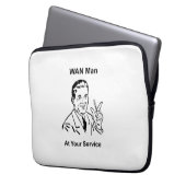 WAN-Mann in Ihrem Service Retro Tech Laptopschutzhülle (Vorderseite Links)