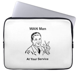 WAN-Mann in Ihrem Service Retro Tech Laptopschutzhülle