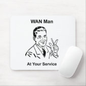 WAN-Mann in Ihrem Service Retro Tech Mousepad (Mit Mouse)