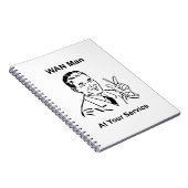 WAN-Mann in Ihrem Service Retro Tech Notizblock (Rechte Seite)