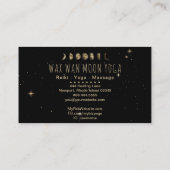 *~* Wan Wan Stars GOLD Mond Mondphasen Schwarz Visitenkarte (Rückseite)