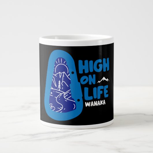 Wanaka Alpinismus Neuseeland Jumbo-Tasse (Vorderseite)