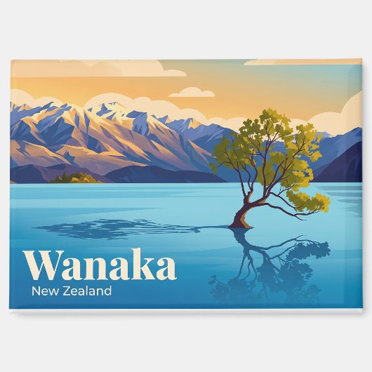 Wanaka Neuseeland Magnet (Vorderseite)