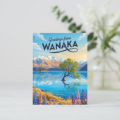 Wanaka Neuseeland Postkarte (Stehend Vorderseite)