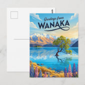 Wanaka Neuseeland Postkarte (Vorne/Hinten)