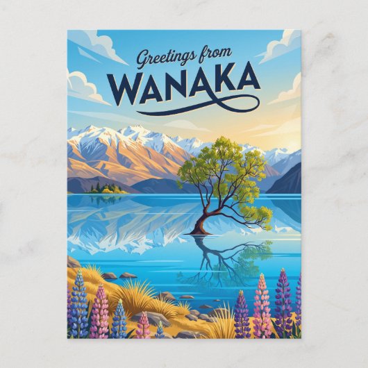 Wanaka Neuseeland Postkarte (Vorderseite)