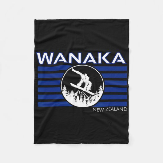 Wanaka Neuseeland Snowboarden Neuseeländer Schnee Fleecedecke (Vorderseite)