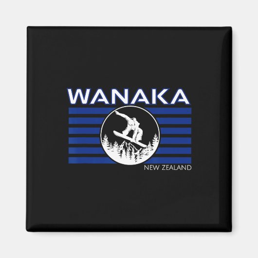 Wanaka Neuseeland Snowboarden Neuseeländer Schnee Magnet (Vorne)