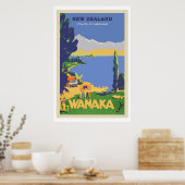 Wanaka, Neuseeland Vintage Travel Poster (Küche)