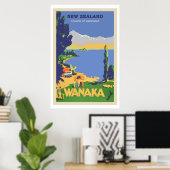 Wanaka, Neuseeland Vintage Travel Poster (Heimbüro)