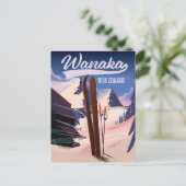 Wanaka New Zealand Skipposter Postkarte (Stehend Vorderseite)
