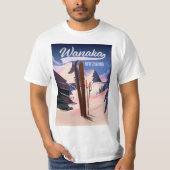 Wanaka New Zealand Skipposter T-Shirt (Vorderseite)