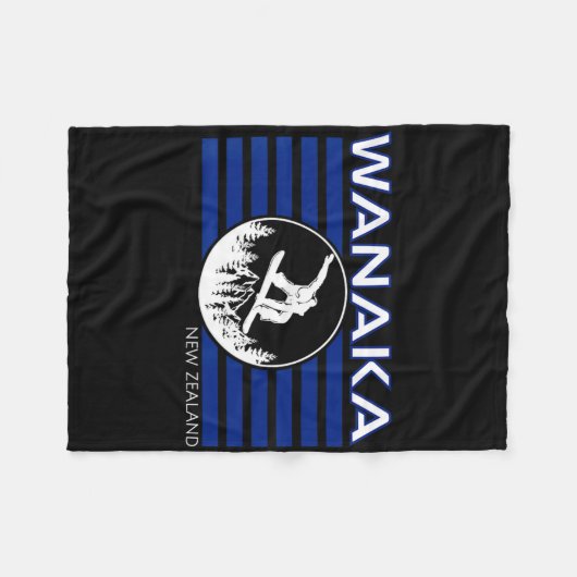 Wanaka New Zealand Snowboarding New Zealander Snow Fleecedecke (Vorderseite (Horizontal))