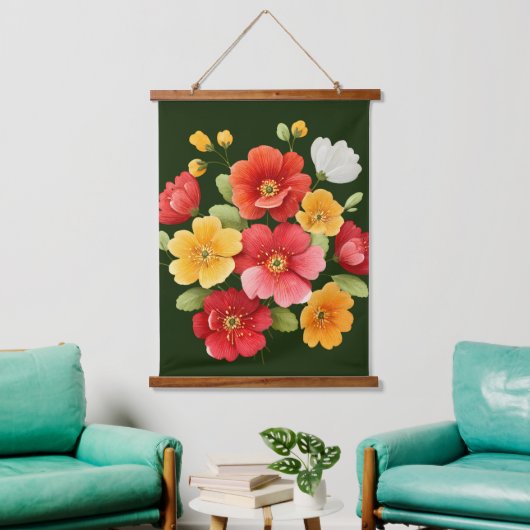 Wand an Wand Wandteppich Mit Holzrahmen (Wohnzimmer)