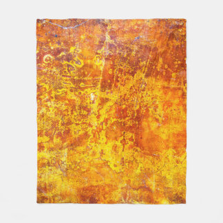 Wand aus abstrakt orangefarbenem Beton,  Fleecedecke