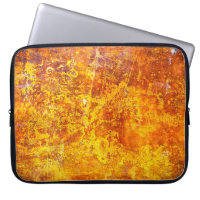 Wand aus abstrakt orangefarbenem Beton,