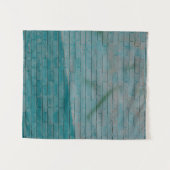 Wand aus blauem und weißem Backstein Wandteppich (Vorderseite (Horizontal))