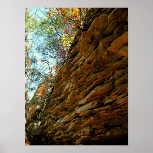 Wand aus ebenen Steinen Poster (Vorne)