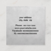 Wand aus grauem und schwarzem Backstein Quadratische Visitenkarte (Rückseite)