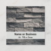 Wand aus grauem und schwarzem Backstein Quadratische Visitenkarte (Vorderseite)
