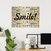 Wand aus lächelnden Gesichtern Plakat (Heimbüro)