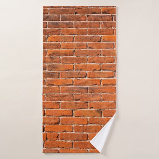 Wand aus rotem Ziegelstein Badehandtuch (Badehandtuch)