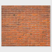 Wand aus rotem Ziegelstein Geschenkpapier (Flach)