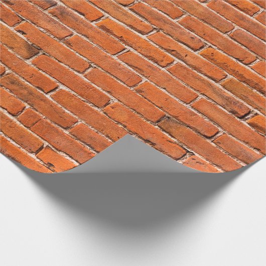 Wand aus rotem Ziegelstein Geschenkpapier (Ecke)
