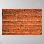 Wand aus rotem Ziegelstein Poster (Vorne)
