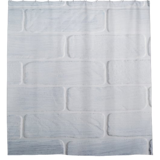 Wand aus Textil, weiß Duschvorhang (Vorderseite)