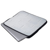 Wand aus Textil, weiß Laptopschutzhülle (Vorne Knopf)
