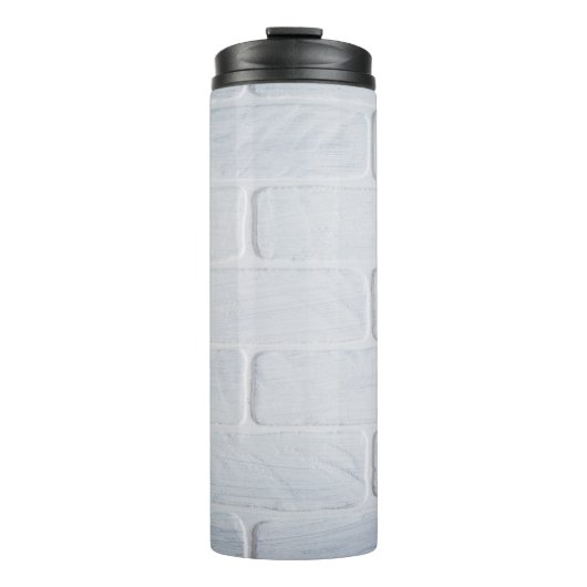Wand aus Textil, weiß Thermosbecher (Vorderseite)