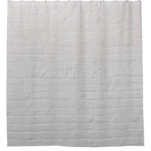 Wand aus weißem Backstein Duschvorhang (Vorderseite)