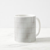 Wand aus weißem Backstein Kaffeetasse (VorderseiteRechts)