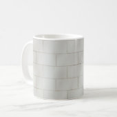 Wand aus weißem Backstein Kaffeetasse (Vorderseite Links)