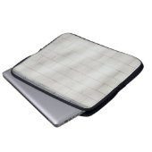Wand aus weißem Backstein Laptopschutzhülle (Vorne Knopf)