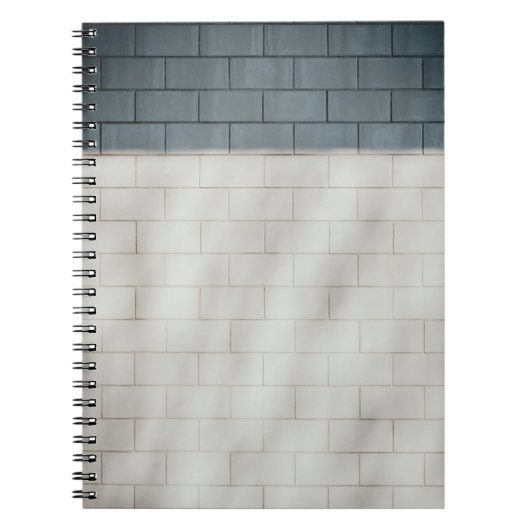 Wand aus weißem Backstein Notizblock (Vorderseite)