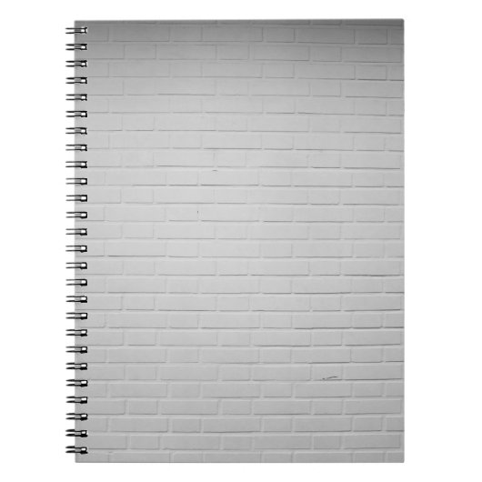 Wand aus weißem Backstein Notizblock (Vorderseite)