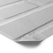 Wand aus weißem Backstein Poster (Ecke)